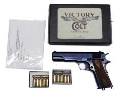 [ELAN/六研] COLT ブリティッシュM1911 ウェブリー455カート仕様 ダミーカートモデル ケースブルー (中古)