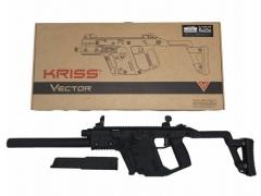 [KWA] クリスベクター KRISS VECTOR ブラック ガスブローバックSMG LEDライト_16インチ バレルシュラウド カスタム (中古)