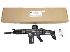 [DOUBLE BELL] SCAR-H BK BY-805B 電動ガン モンスターエナジーステッカーカスタム (中古)