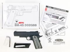 [タニオコバ/BATON] BM-45 CO2 GBB ブラック 【1stロット】 M45A1 CQB ガスブローバック (中古)