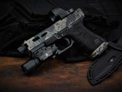 [東京マルイ] G19 GEN3 GBB LANTACタイプ MITA製100%CNC スライド KG ガンコート カモTYPE-4塗装 (未使用)