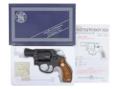 [タナカ] S&W M36 チーフスペシャル 2インチ HW アーリーモデル ガスリボルバー プラグリップ (中古)