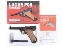 [タナカ] ルガー P08 4インチ ミッドナイトゴールド ガスブローバック スムース木製グリップカスタム (中古)