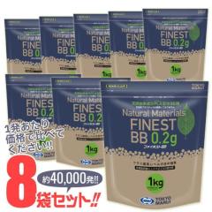 [東京マルイ] 《半カートン買い!!》 ファイネストBB 0.20gBB弾 バイオ ベージュ色 1kg大容量パック 約5000発入×8袋 (新品取寄)