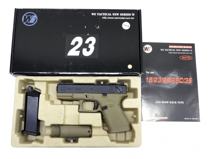 [WE] グロック23 Gen4 TAN アルミスライド (新品)