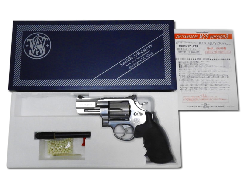 [タナカ] S&W M629 パフォーマンスセンター 3インチ フラットサイド ステンレス Version3 ガスガン チャンバーパッキンカスタム (中古)