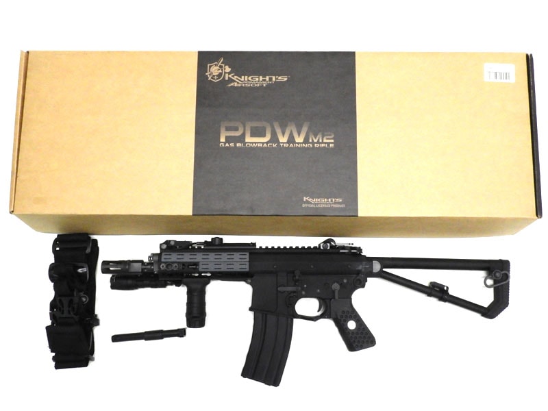 [EMG] Knight's Armament PDW M2 コンパクト 8インチ ブラック GBB セミカスタム ライト付属 (中古)