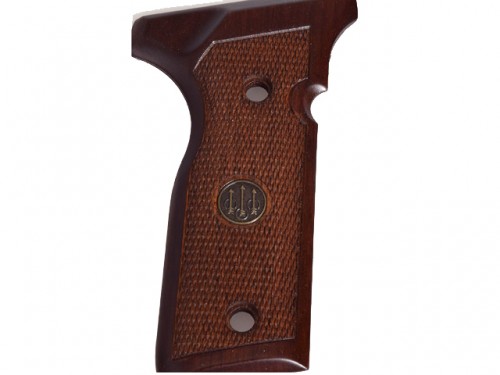 BERETTA] P.BERETTA純正 クーガー8000用木製グリップ チェッカリング