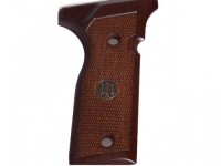 [BERETTA] P.BERETTA純正 クーガー8000用木製グリップ チェッカリング仕様 メダリオン標準装備 (中古)