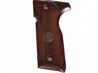 [BERETTA] P.BERETTA純正 クーガー8000用木製グリップ チェッカリング仕様 メダリオン標準装備 (中古)