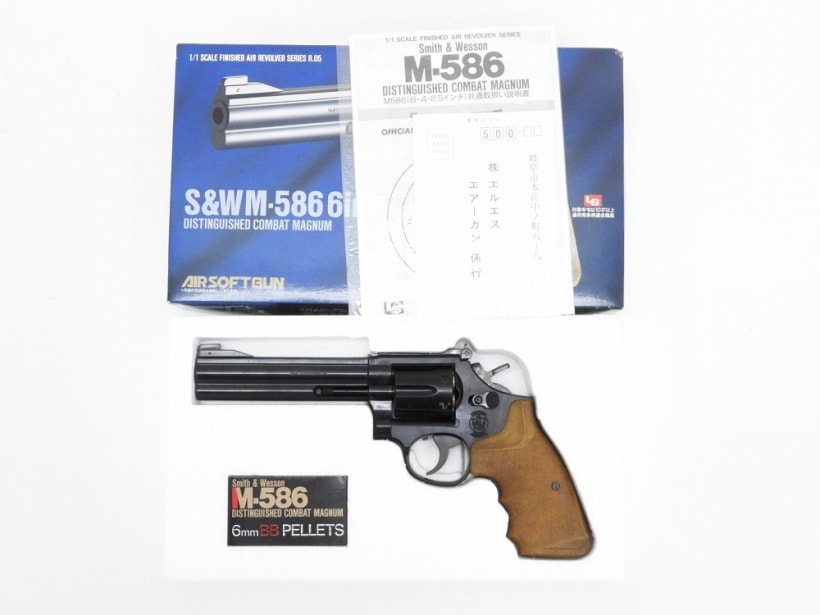 [エルエス] S&W M-586 ディスティングイッシュ コンバットマグナム 6インチ エアコッキング (中古)