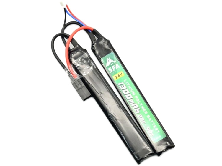 [SFA] LiPoバッテリー 7.4V 1000mAh 20C-40C Greenライン セパレート ミニコネクタ SA-B039M (新品)