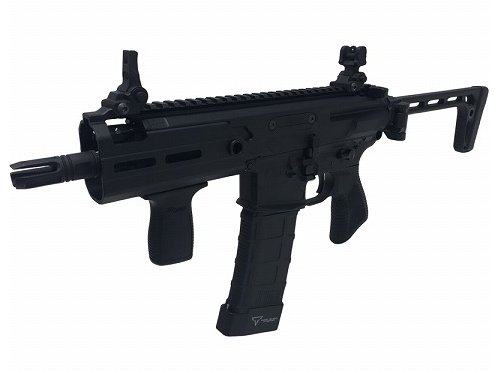 [Toxicant] SIG MCX Ratller　Minimalistフォールディングストック　実物アイアンサイト/フォアグリップ装備 (東京マルイ MWSベース) ガスブローバック (中古)