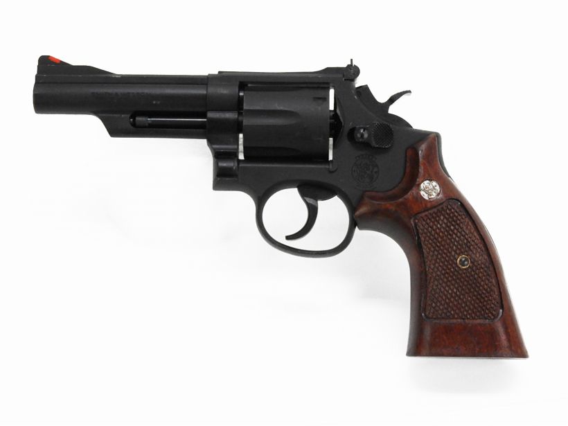 [タナカ] S&W M19 4インチ HW 木製グリップカスタム グリップ着色 (中古)