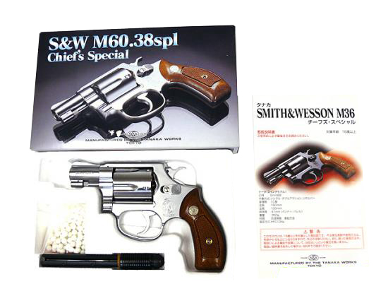 タナカ] S&W M60.38spl チーフズスペシャル 2インチ シルバー (中古)｜エアガン.jp