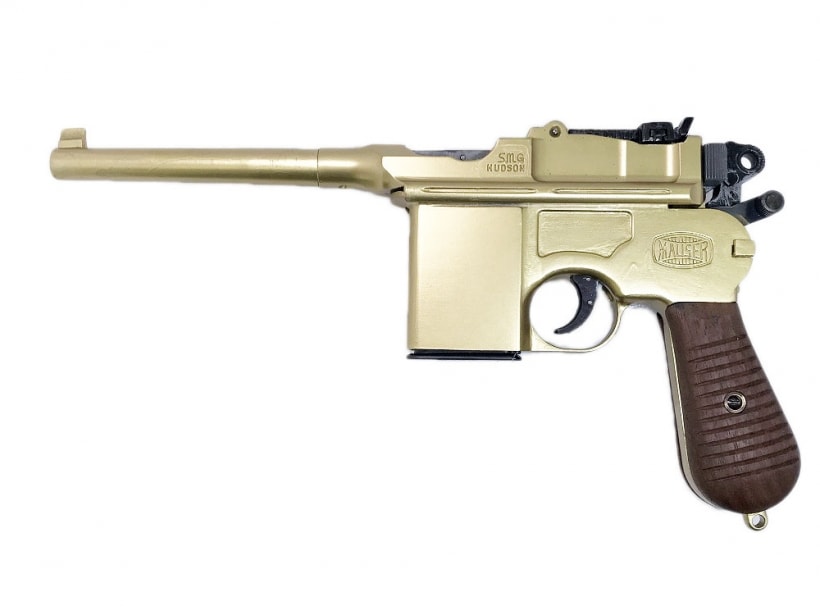 ハドソン] モーゼル M1930 発火式 SMG 金属モデルガン 再塗装品 (中古 