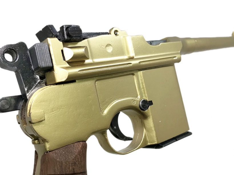 ハドソン] モーゼル M1930 発火式 SMG 金属モデルガン 再塗装品 (中古 