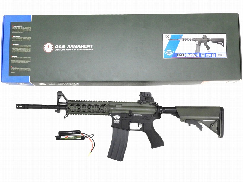 [G&G] CM16 Raider-L ブラック Standard OD色塗装 (中古)