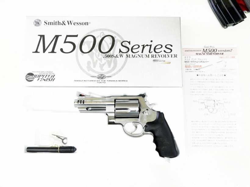 タナカ] S&W M500 3+1in ステンレスジュピターフィニッシュ Ver.2 (訳