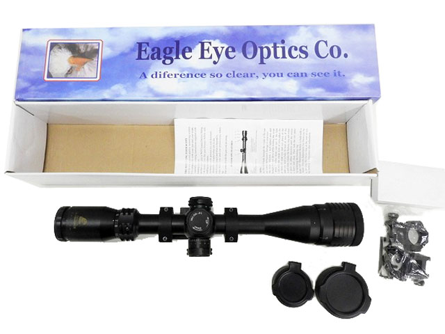 [EAGLE EYE] 4-16×40 AOE フロントフォーカス ライフル スコープ BK ロング 3倍～ ピカティニー Φ25mm イルミネーション マルイハイマウント付 (中古)