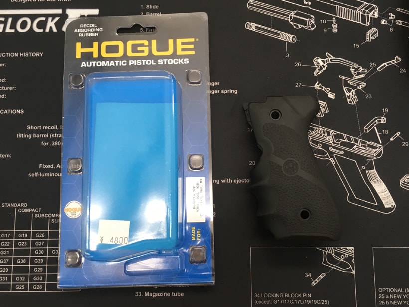 HOGUE] M92FS ラバーグリップ・フィンガーチャンネル 92000