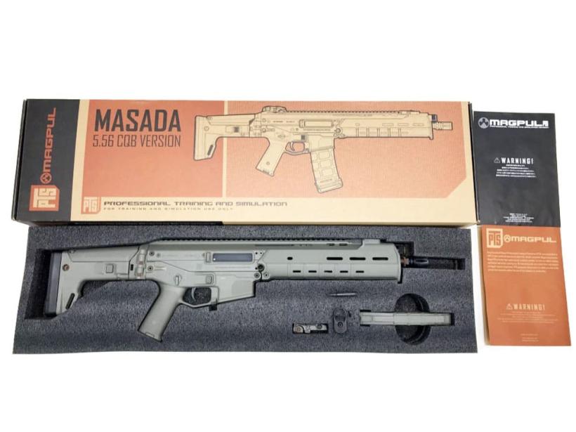 [MAGPUL] PTS MASADA ACR CQBバージョン OD 電動ガン スチールパーツ錆びあり フロントサイト固着 (中古)