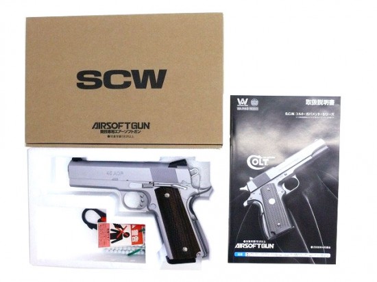 [WA] レスベア M1911 モノリス コマンチ オールシルバー ガスブローバック (中古)