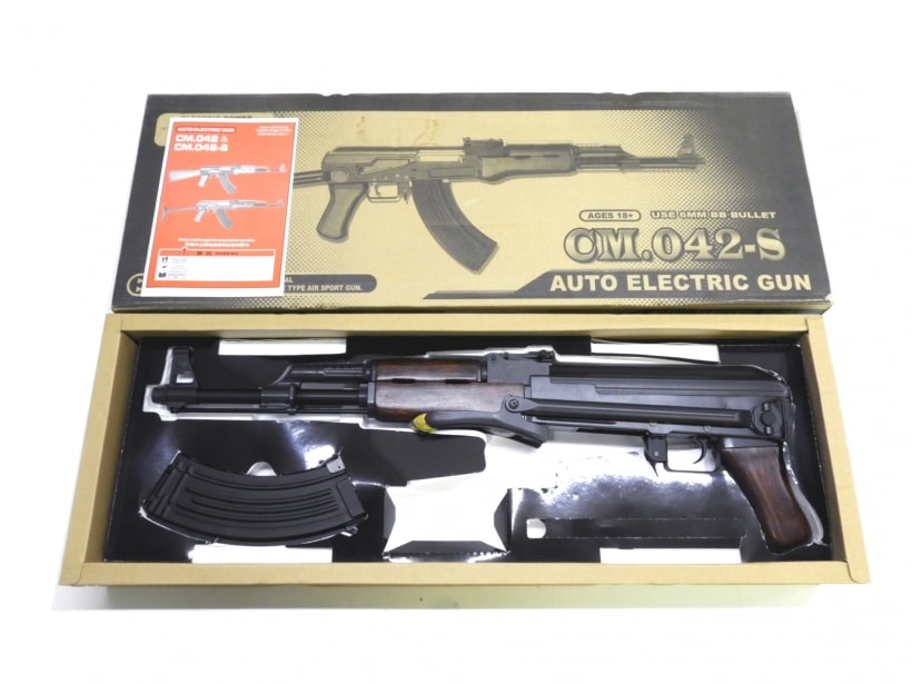 [CYMA] AK47 フルメタル リアルウッド CM.042 外装カスタム&ハイサイクルチューン品 (中古)