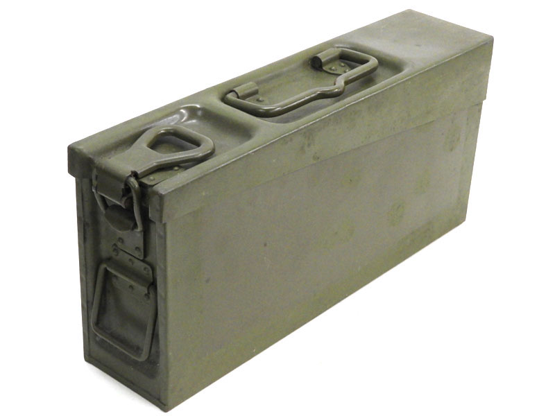 NB] ドイツ軍 MG34/42 アモ缶 弾薬箱 AMMO BOX 8x57mm弾薬ベルト付き