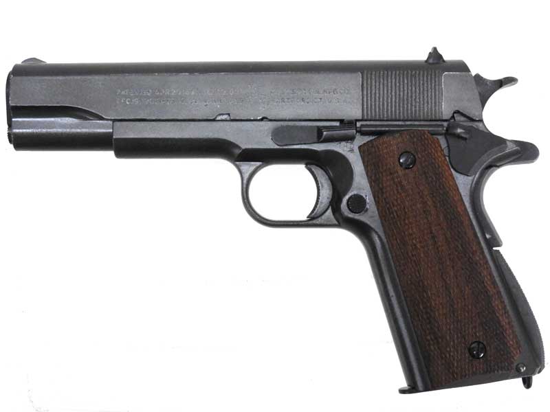 WA] コルト M1911A1 ガバメントモデル ミリタリー刻印 SCW2 木製グリップ/塗装カスタム (中古)｜エアガン.jp