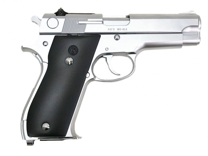 MGC] S&W M39 シルバーモデル CP-BLK 発火モデルガン グリップ変更 