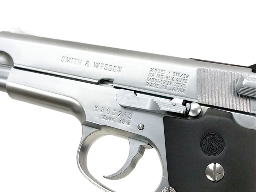 MGC] S&W M39 シルバーモデル CP-BLK 発火モデルガン グリップ変更 ...