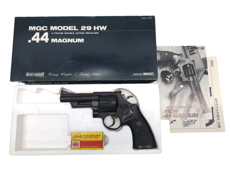 [MGC] S&W M29 .44マグナム 4インチ HW パックマイヤーグリップ装備 発火モデルガン シリンダー回転不調 (訳あり)