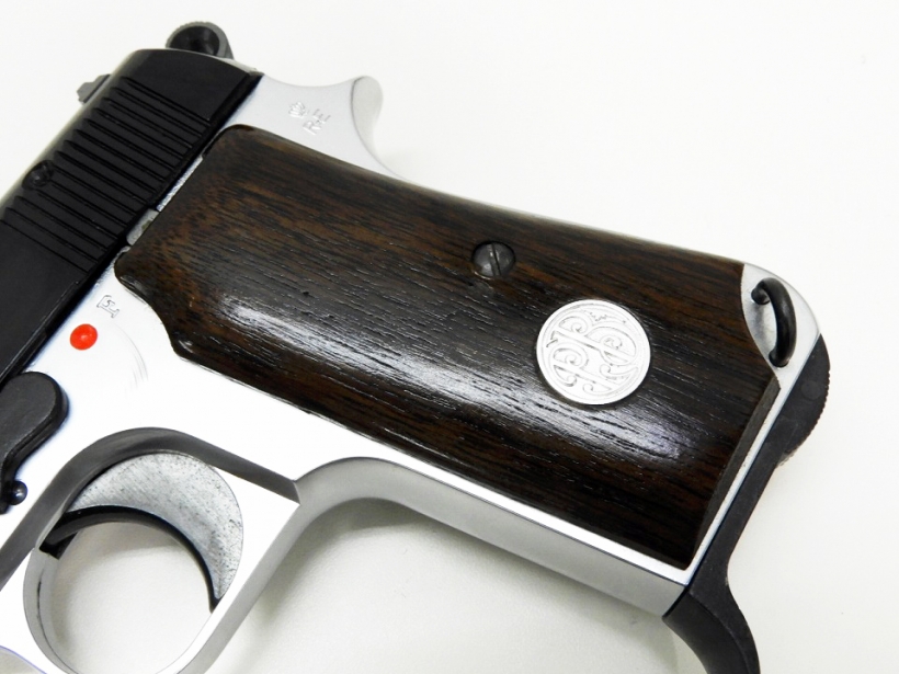 タナカ] ベレッタ M1934 ハーフシルバー 木製グリップカスタム ガス 