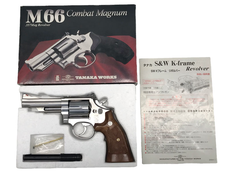 タナカ] S&W M66 コンバットマグナム 4インチ ペガサス式ガスリボルバー (中古)｜エアガン.jp