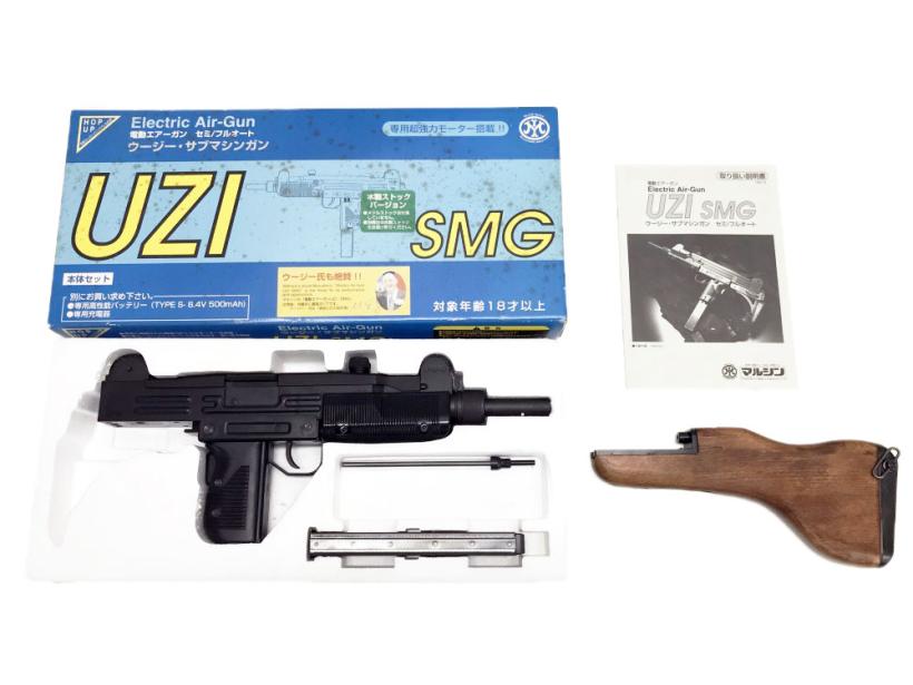 [マルシン] UZI SMG 木製ストックバージョン 電動ガン (ジャンク)