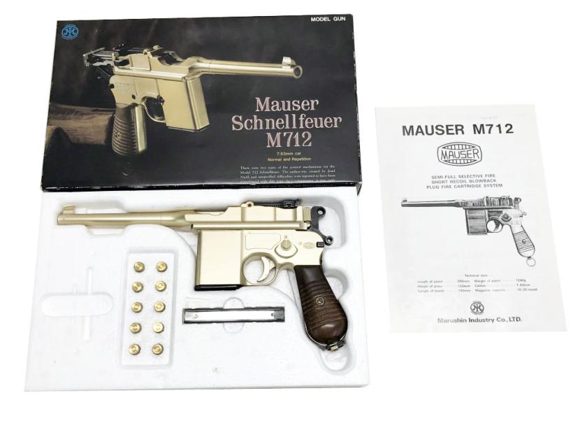 [マルシン] モーゼル Schnellfeuer M712 金属モデルガン 木製グリップ付 再塗装品 (中古)