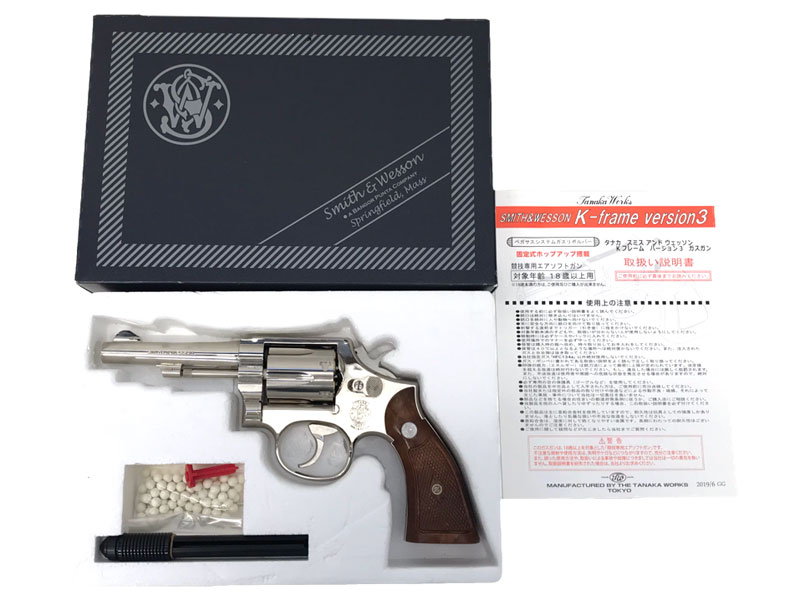 [タナカ] S&W M10 ミリタリー&ポリス 4インチ ニッケルフィニッシュ Version3 (新品取寄)