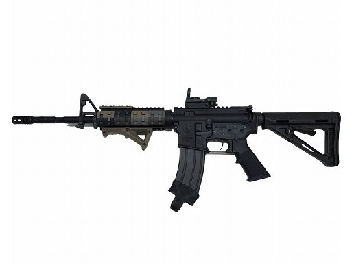 [東京マルイ] コルト M4A1 MWS ガスブローバック マグプルちょいカスタム オープンサイト付 ガスブローバック (中古)