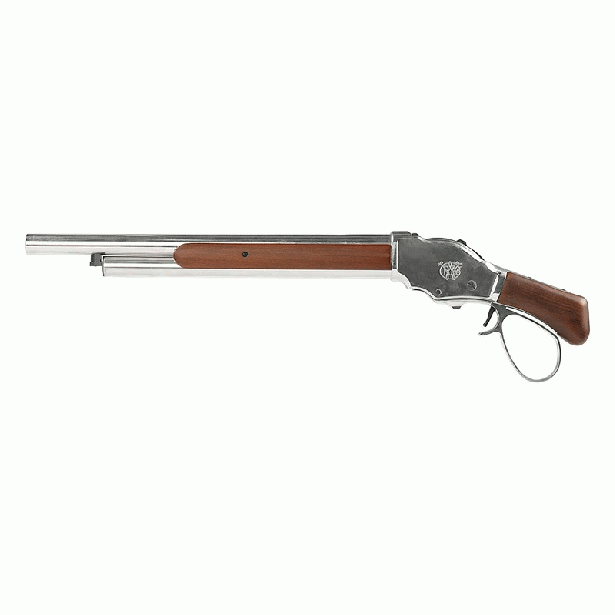 [Golden Eagle] ウィンチェスター M1887 ガスショットガン リアルウッド ソードオフ ワイドレバー シルバー ge-8702wsv (新品取寄)