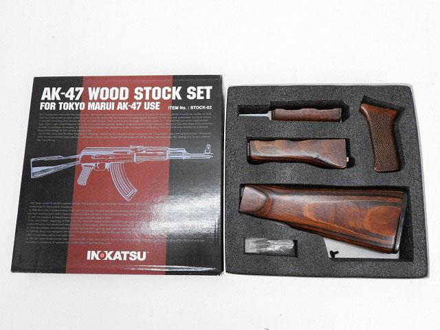 [INOKATSU] マルイ用AK47木製ストック・グリップ・ハンドガード (ジャンク)