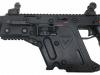 [KWA] クリスベクター KRISS VECTOR ブラック ガスブローバックSMG LEDライト/16インチ バレルシュラウド カスタム (中古)