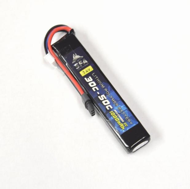 [SFA] LiPoバッテリー 7.4V 1000mAh 30C-50C スティックタイプ MR30コネクタ SA-B024MR (新品)