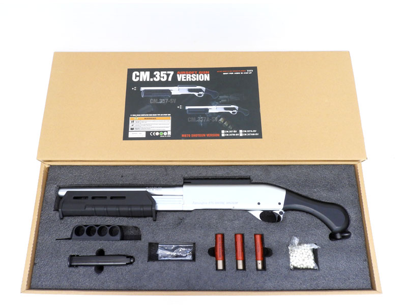 [CYMA] M870 TAC-14 Tac. フルメタルショットガン /CM357M シルバー (中古)