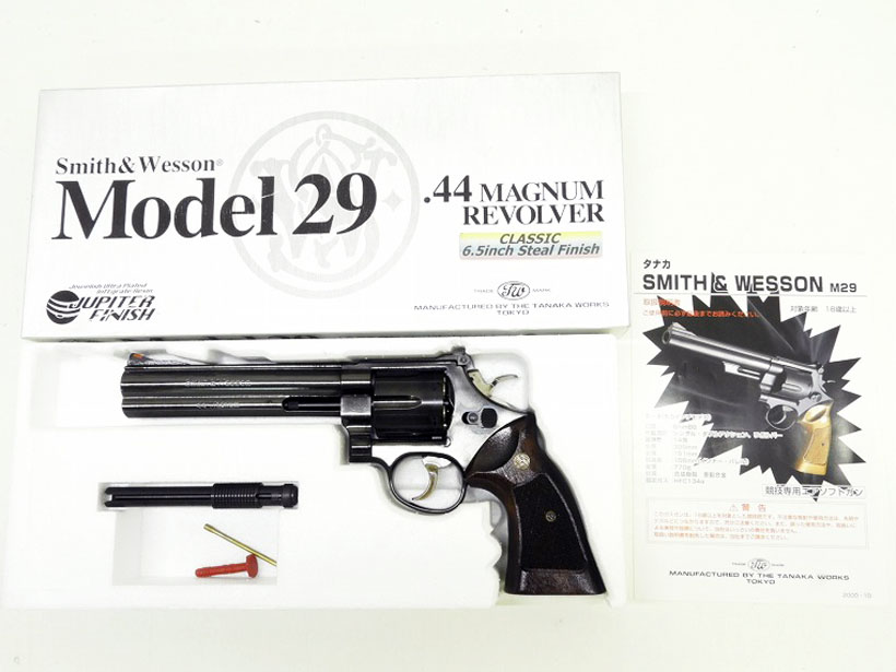 [タナカ] S&W M29 6インチ クラシック スチールジュピターフィニッシュ 木製グリップカスタム (中古)