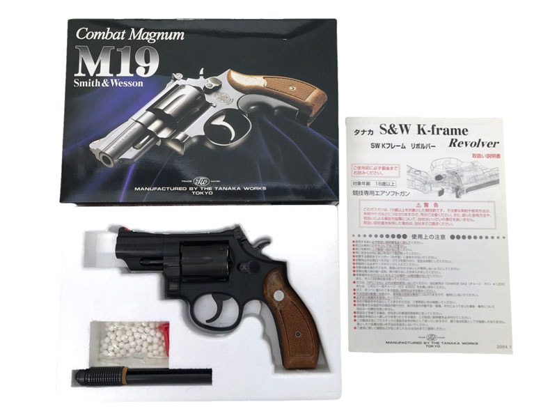 [タナカ] S&W M19 コンバットマグナム 2.5インチ ペガサス ガスリボルバー (中古)