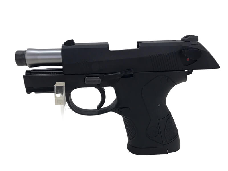 WE] Px4 コンパクト GBB ブラック リアル刻印モデル アウターバレル シルバーカスタム (中古)｜エアガン.jp