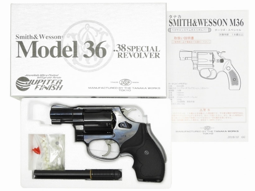 [タナカ] S&W M37 エアーウェイト 2in J-police スチールジュピターフィニッシュ/Version2 ガスガン (中古)