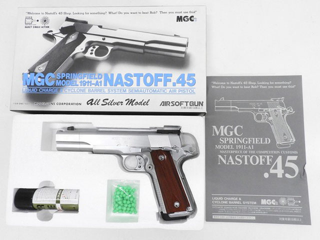 [MGC] M1911A1 NASTOFF.45 SFA MODEL1911-A1 オールシルバー (中古)