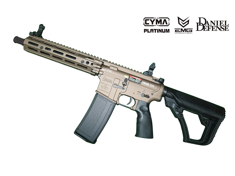 [EMG/CYMA] DD Mk18 RIS III 電子トリガー搭載 フルメタル電動ガン DE (新品予約受付中! 特典あり)